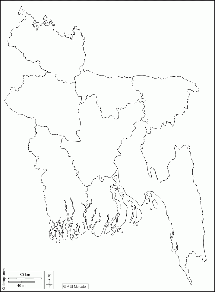 Bangladesh Free Map Free Blank Map Free Outline Map Free Base Map 