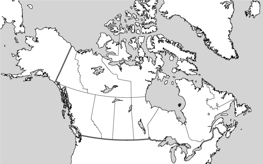 Blank Canada Map