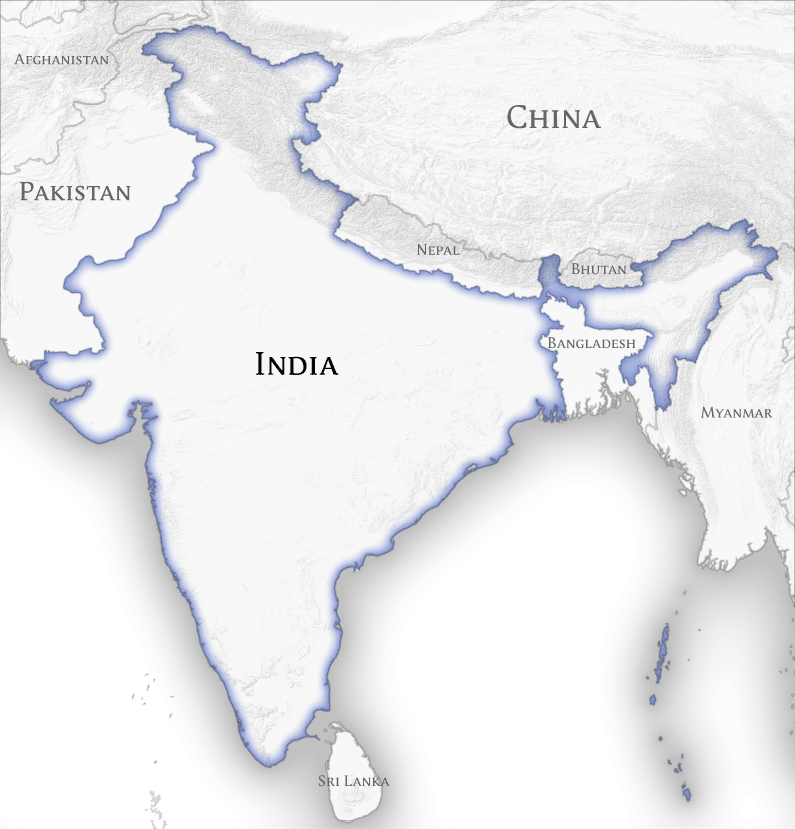 Blank India Map Surrounding Countries File india And Neighbouring 