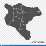 Blank Map Of Addis Ababa Is A Capital Ethiopia In Grey With Borders Of