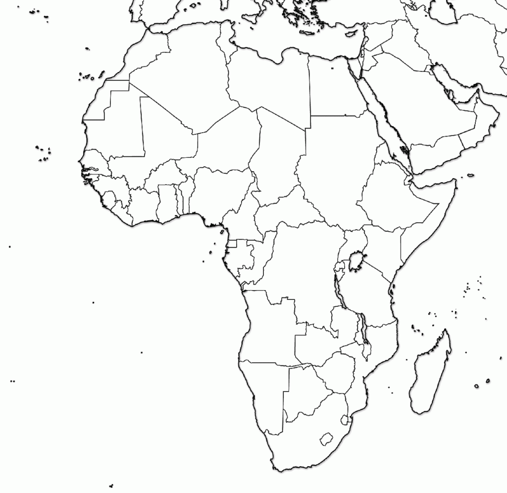 Blank Map Of Africa And Middle East Kaleb Watson