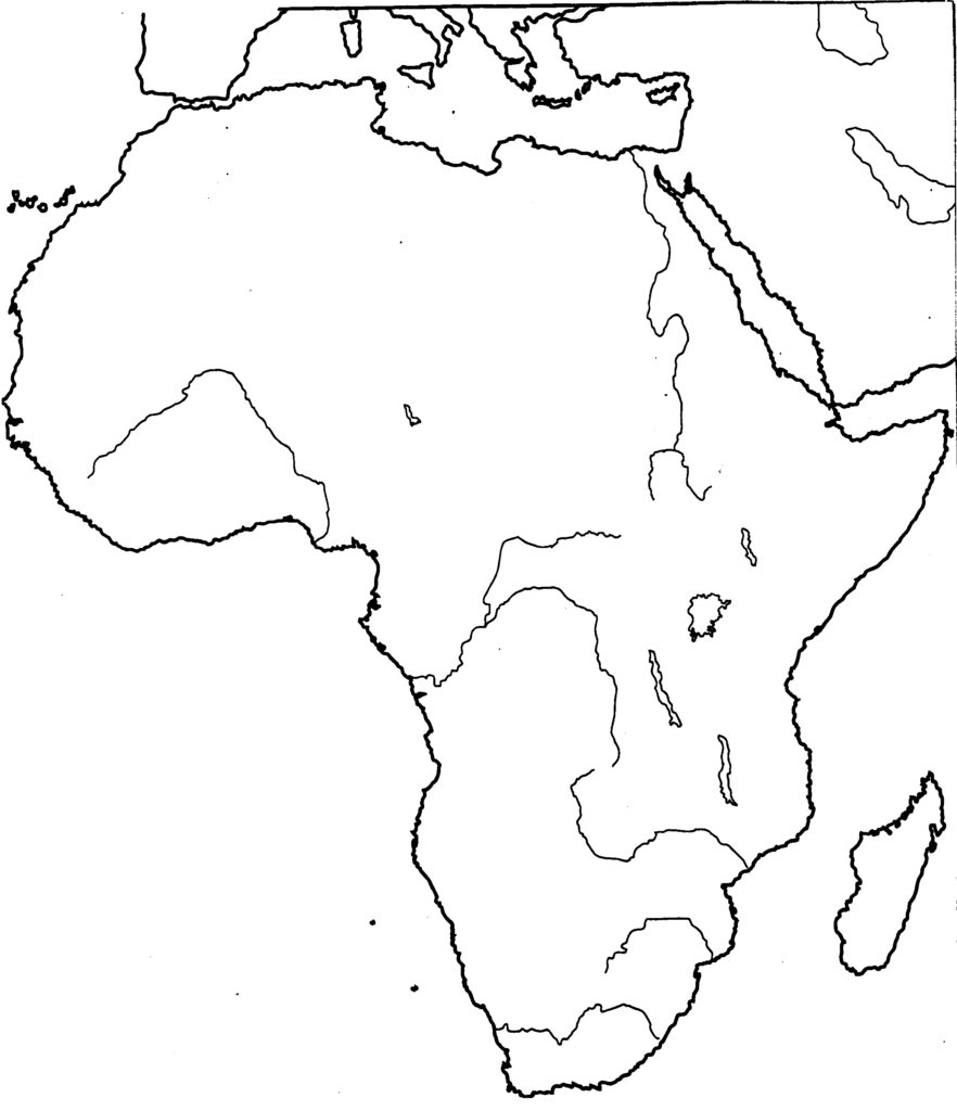 Blank Map Of Africa Printable Printable Map Of Africa With Countries 