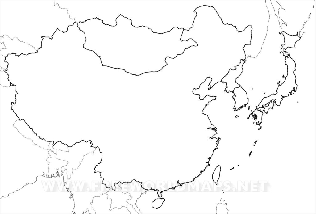 Blank Map Of Eastern Asia Map Feccnederland