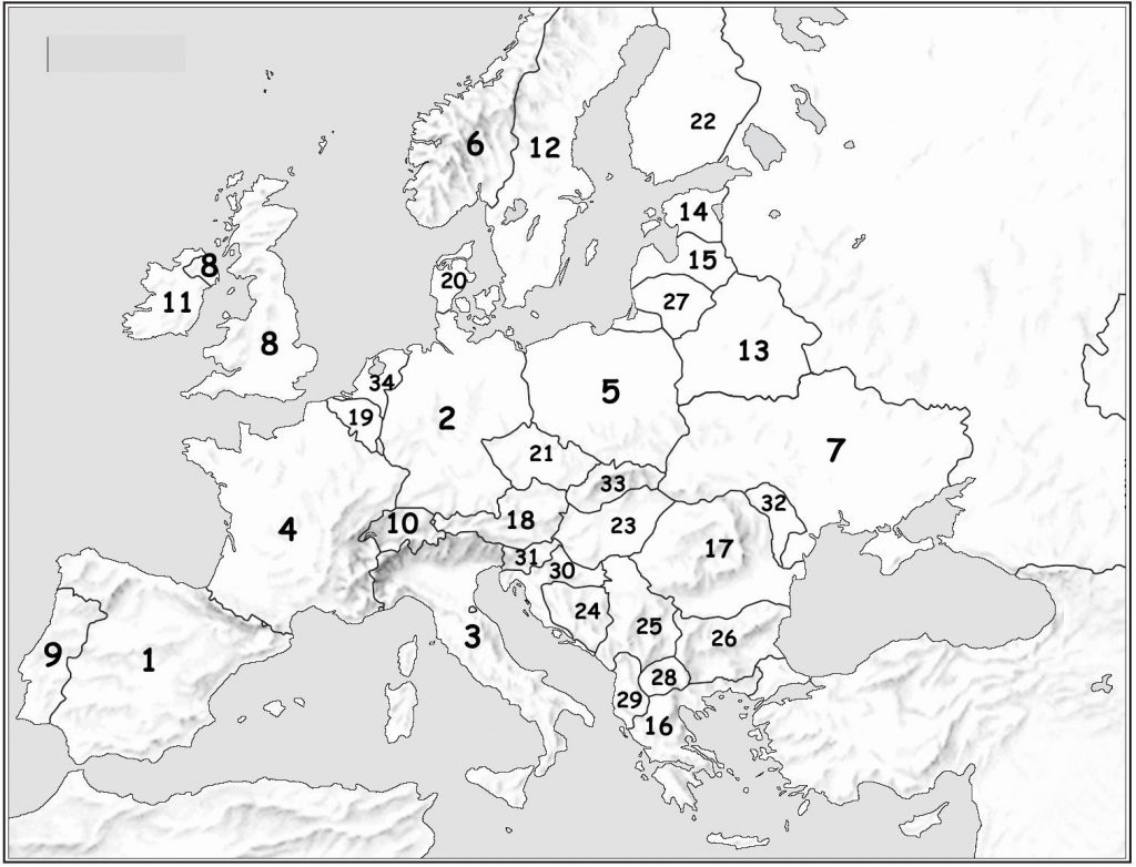 Blank Map Of Europe Quiz Online With 1 World Wide Maps Europe Map 