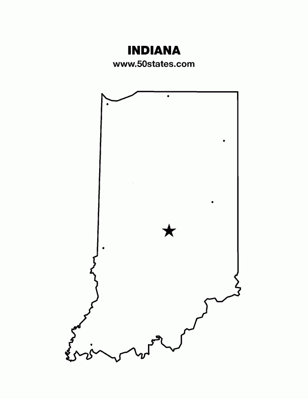 Blank Map Of Indiana Find This Map And The Other 49 States At Http 