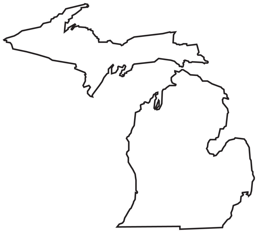 Blank Map Of Michigan ClipArt Best