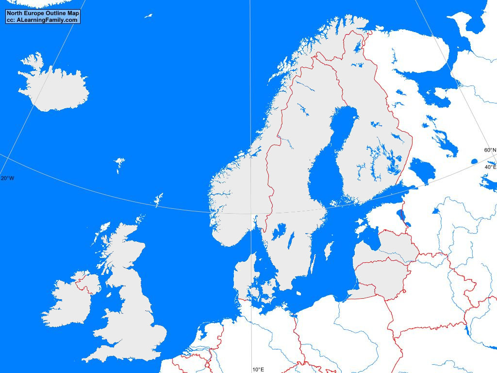 Blank Map Of Northern Europe United States Map Europe Map