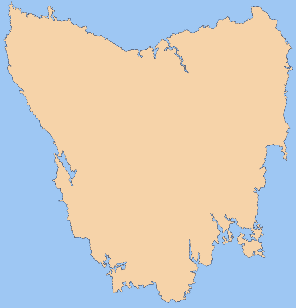 Blank Map Of Tasmania Mapsof Net