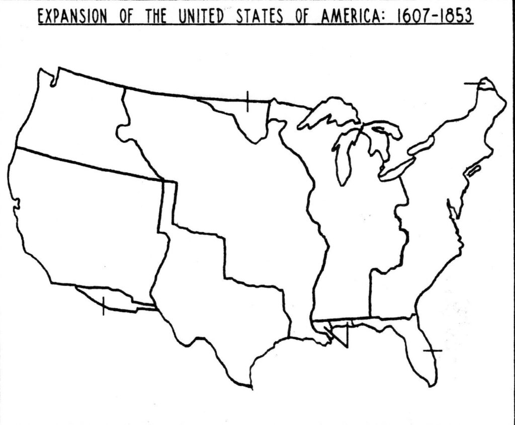 Blank Map of the US Westward Expansion jpg 1409 1161 Teaching Us 