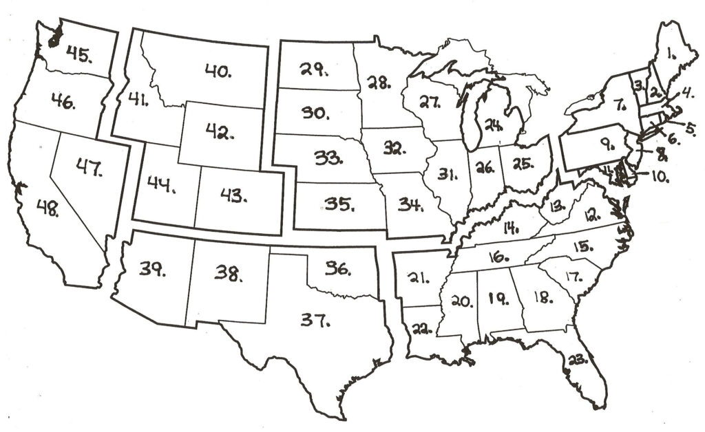 Blank Map Of United States United States Map Blank Map Quiz United 