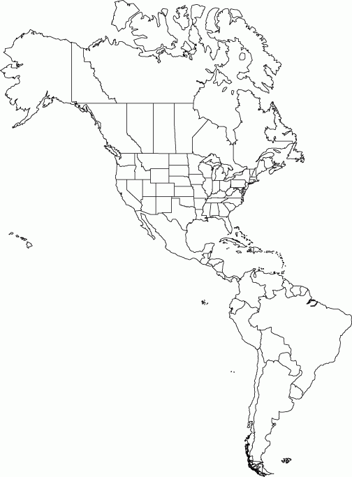 Blank Map Western Hemisphere