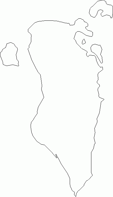 Blank Outline Map Of Bahrain