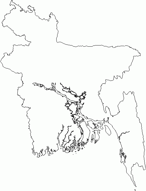 Blank Outline Map Of Bangladesh