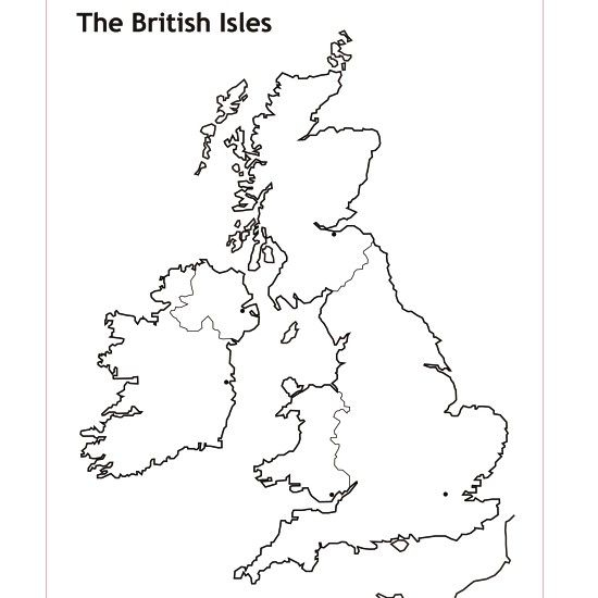 Blank Outline Map Of British Isles Map Of Great Britain Map Outline 