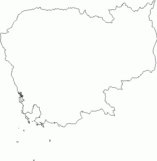 Blank Outline Map Of Cambodia