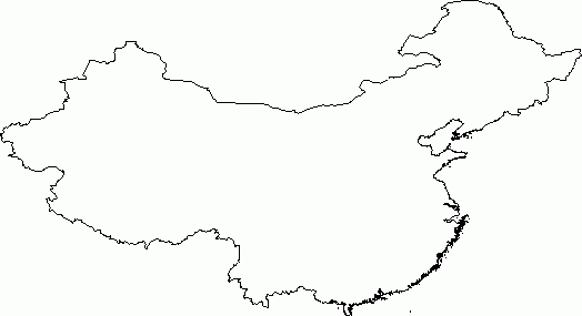 Blank Outline Map Of China