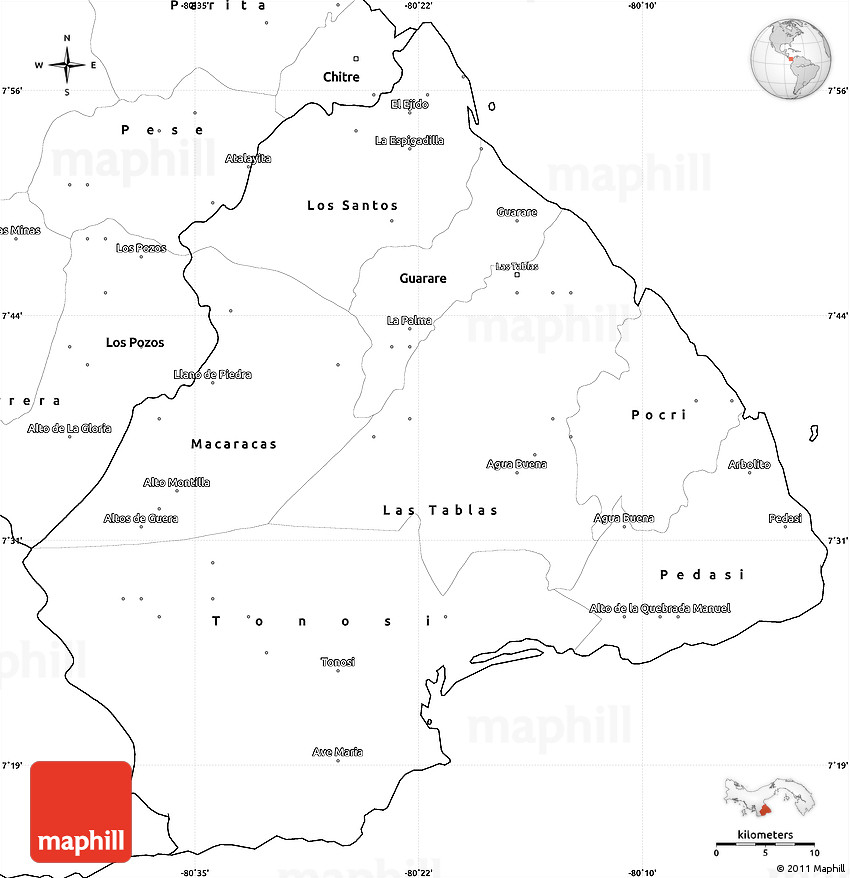 Blank Simple Map Of Los Santos