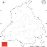 Blank Simple Map Of Punjab Cropped Outside No Labels