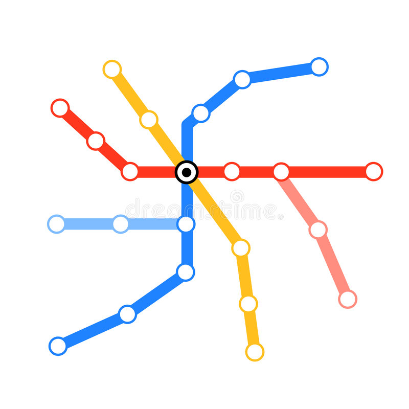Blank Tube Metro Map Stock Vector Illustration Of Area 7233028