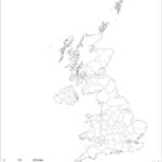 Blank UK Map With County Boundary Map Outline Map England Map