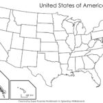 Blank Us Map With States Names Blank Us Map Name States Black White