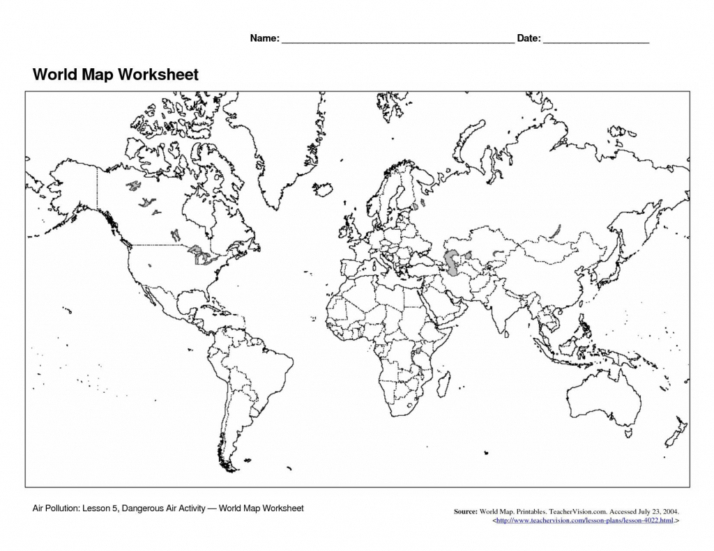 Blank World Map Quiz Blank Map Of The World With Countries And 