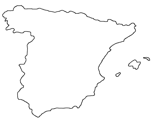 Blog De Geografia Blank Map Of Spain Outline Map Of Spain
