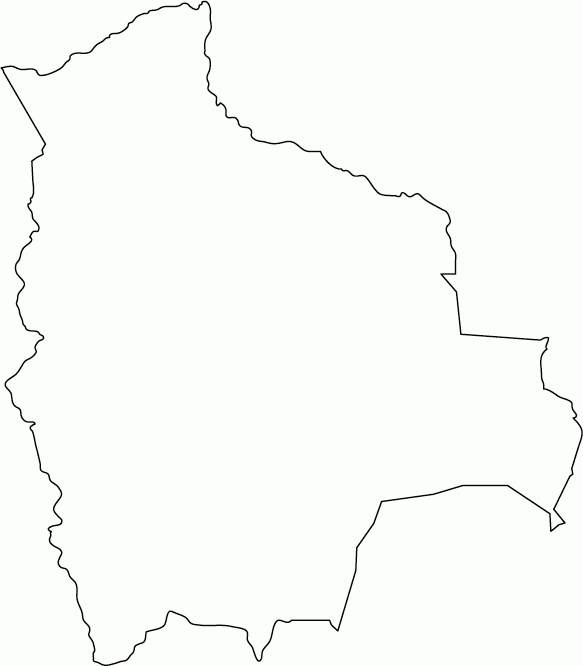 Bolivia Outline Map