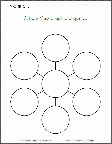 Bubble Map Free Printable Worksheet Student Handouts Graphic 
