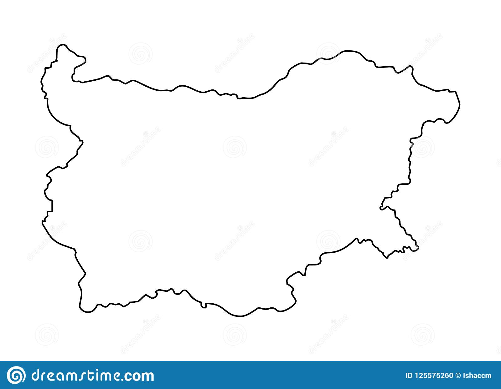 Bulgaria Outline Map Vector Illustration Stock Vector Illustration Of