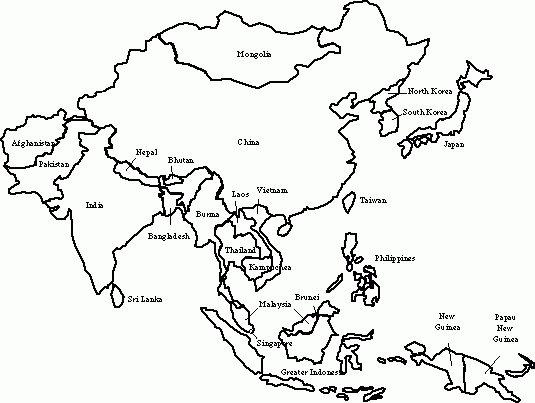 Cental Asia Mesopotamia Map Coloring Pages