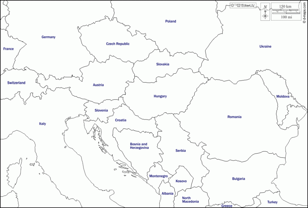 Central Europe Free Map Free Blank Map Free Outline Map Free Base 