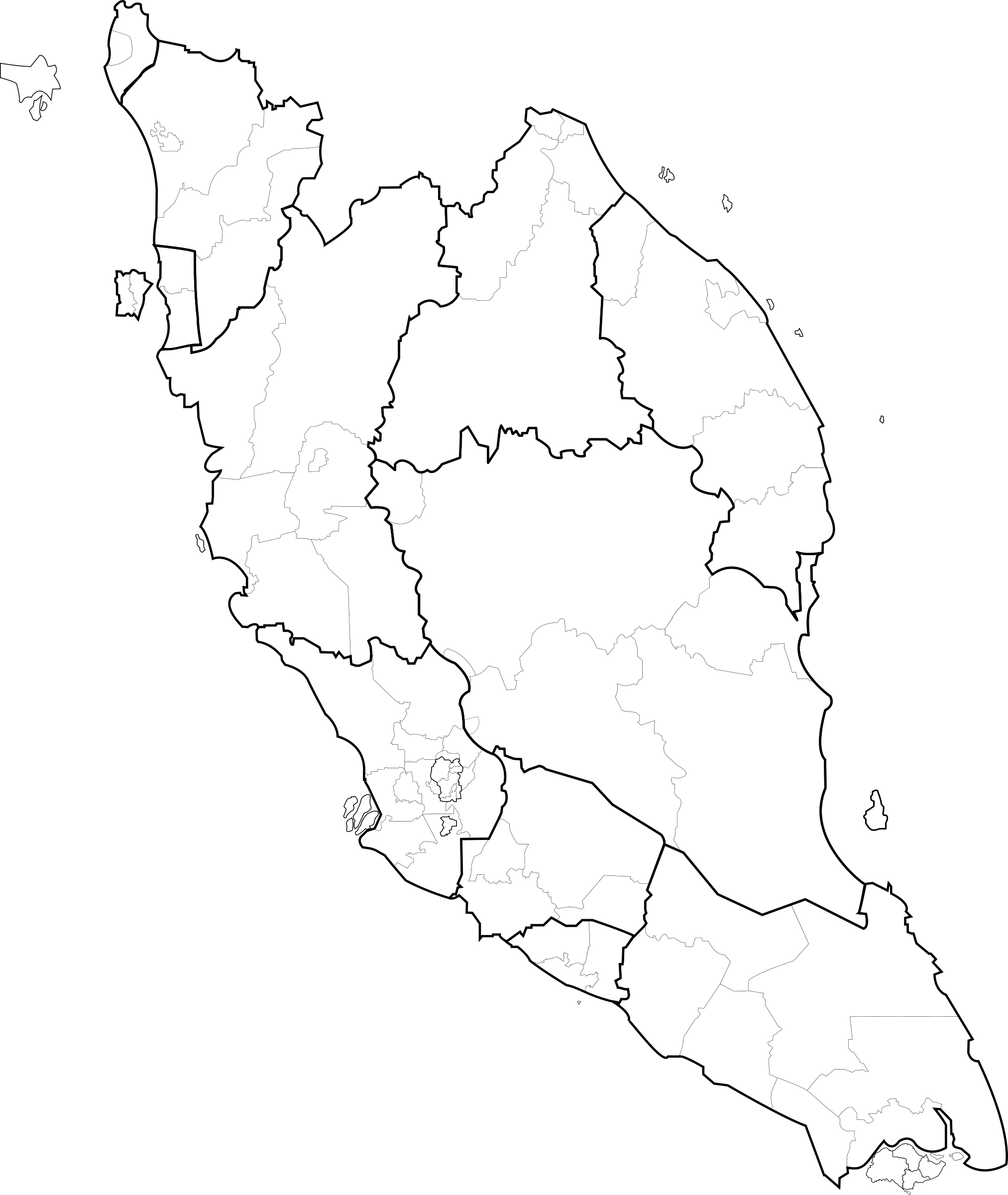 Clipart Blank Map Of Peninsular Malaysia