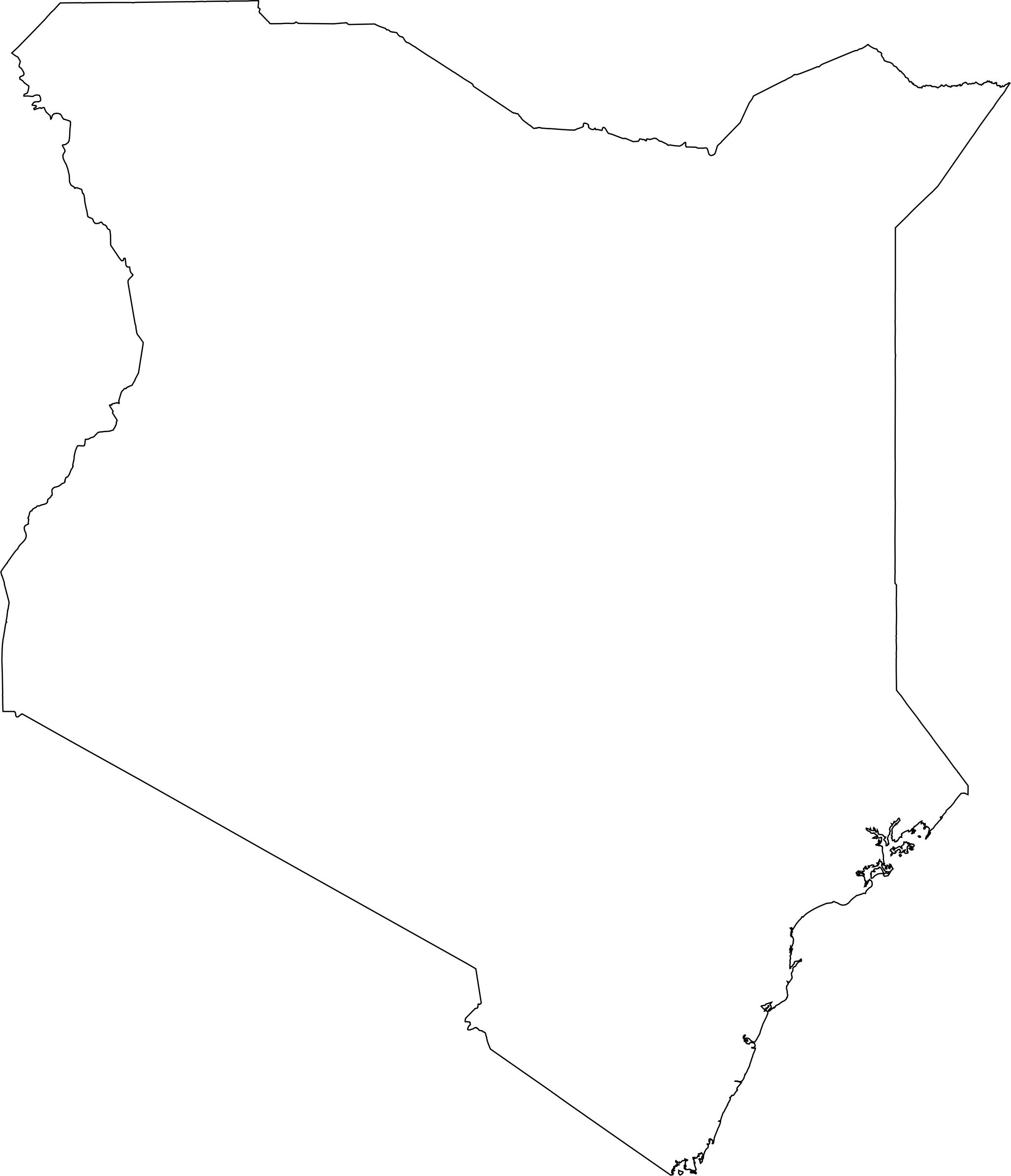 Clipart Kenya Outline Map