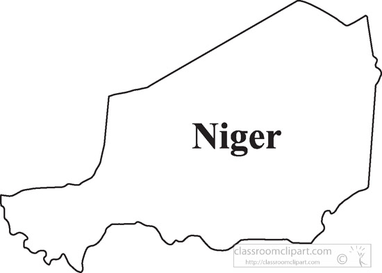 Country Maps Clipart Photo Image Niger outline map clipart 