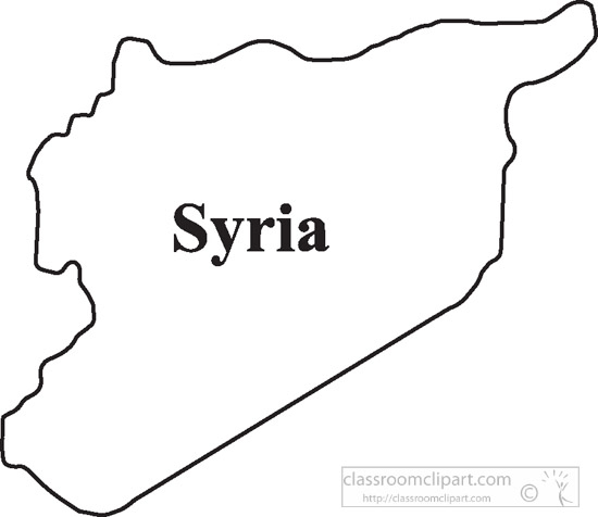 Country Maps Clipart Syria outline map clipart 15 Classroom Clipart