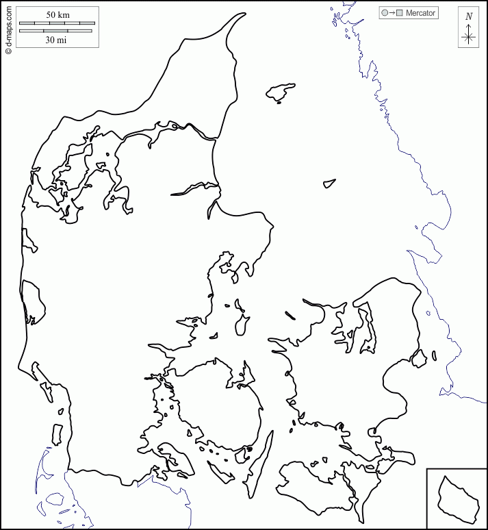 Denmark Free Map Free Blank Map Free Outline Map Free Base Map 