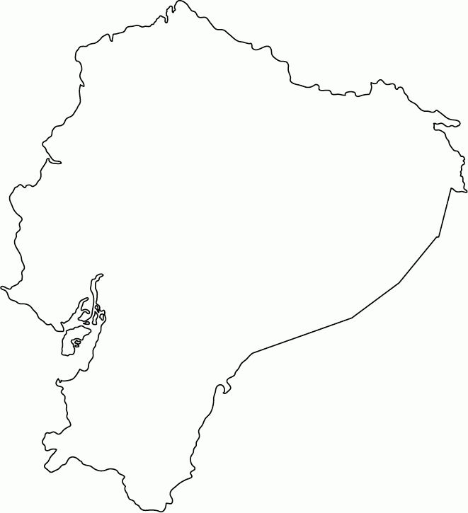 Ecuador Outline Map