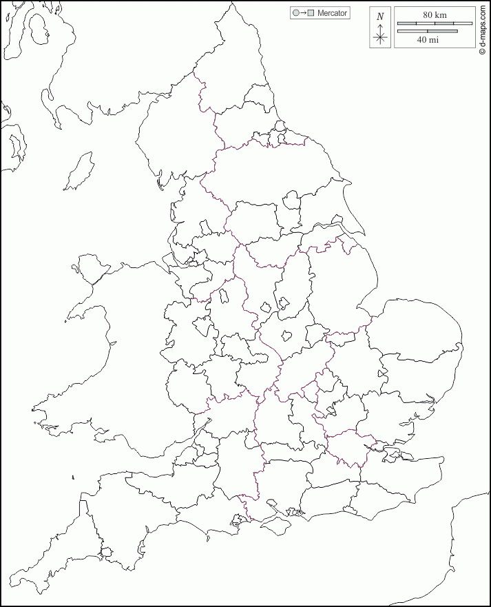 England Free Map Free Blank Map Free Outline Map Free Base Map 