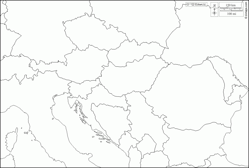 Europa Central Mapa Gratuito Mapa Mudo Gratuito Mapa En Blanco