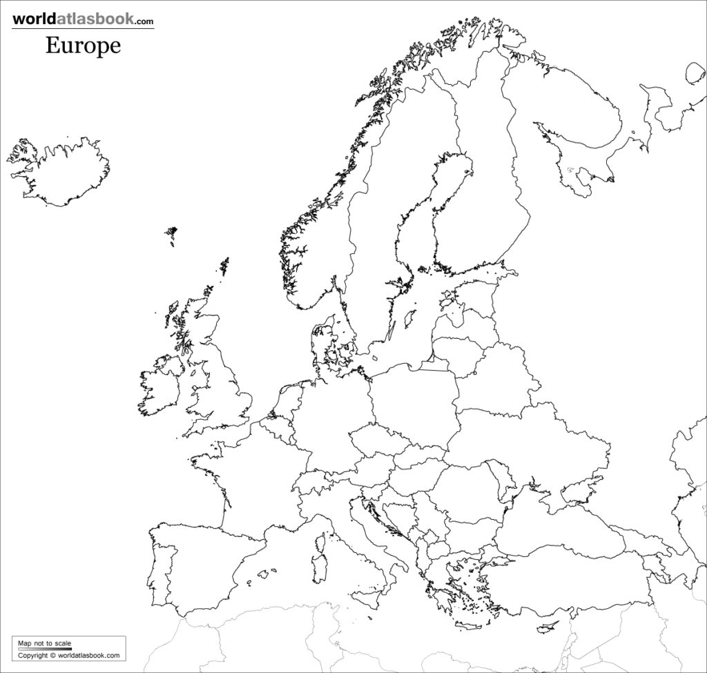 Europe And The EU Blank Europe Map