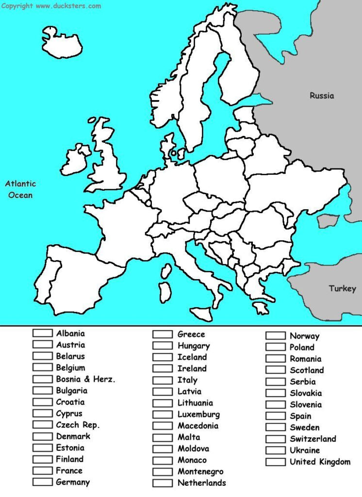 Europe Coloring Map Of Countries Aardrijkskunde Kaartvaardigheden En 