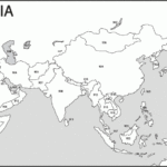 Free Detailed Printable Blank Map Of Asia Template PDF World Map