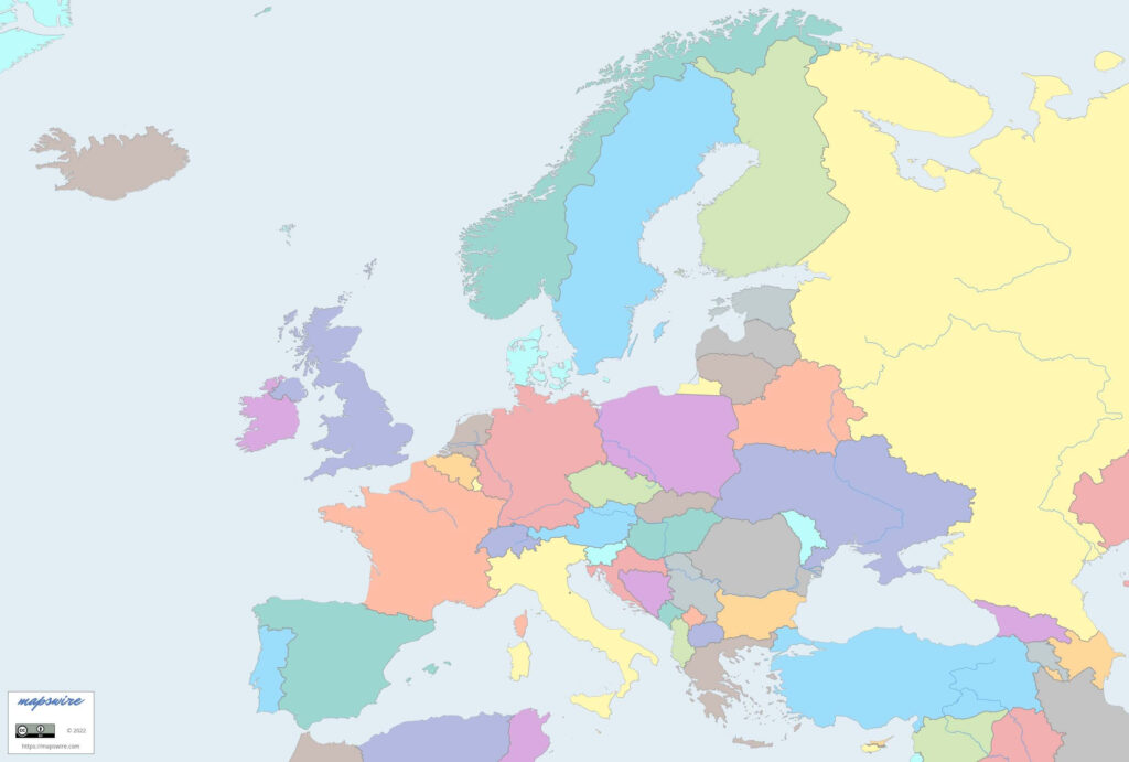 Free Political Maps Of Europe Mapswire