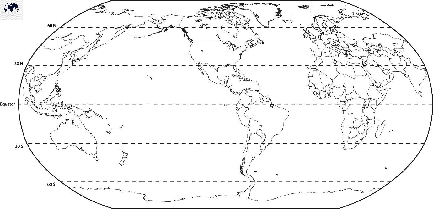 Free Printable World Map With Longitude And Latitude In PDF Blank