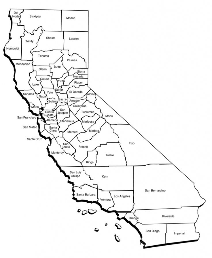Fresh Blank City Map Template California Map County Map California 