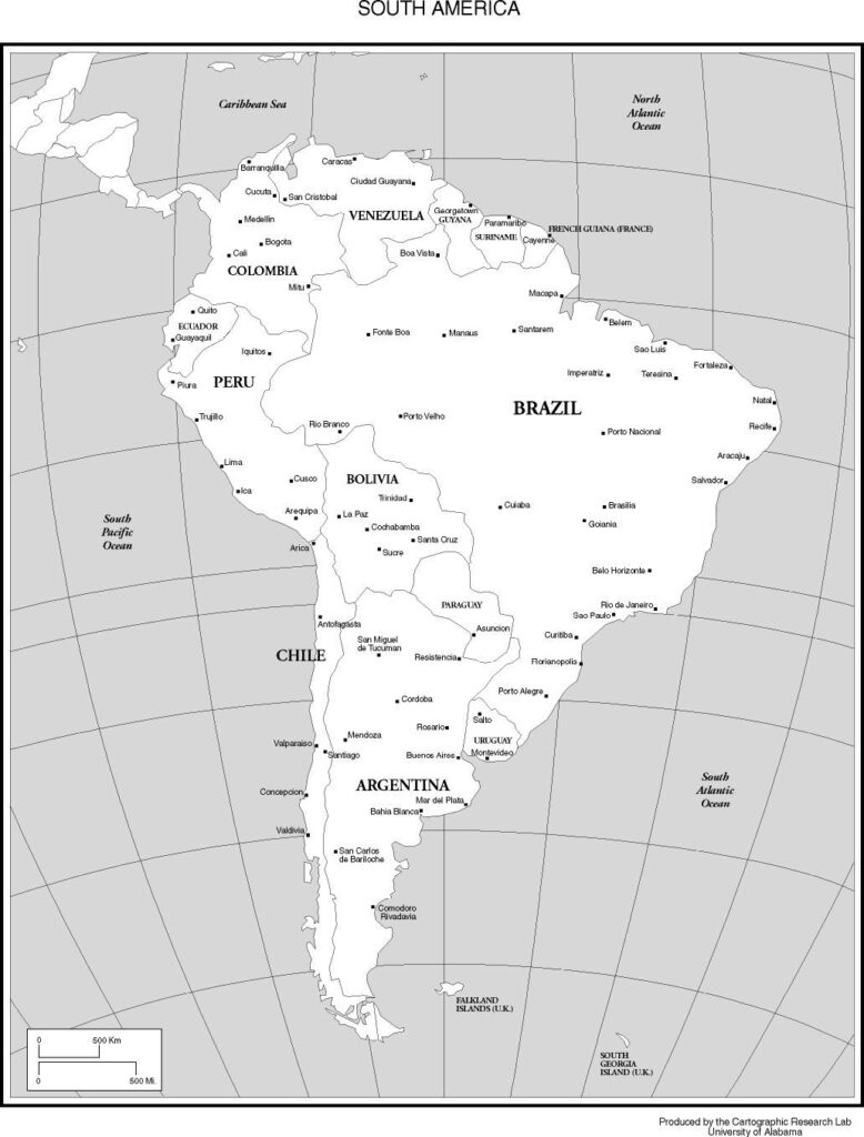 Graspable Blank Map Latin America Pdf Map Of Major Cities In America 