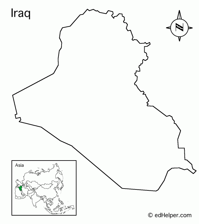 Iraq Outline Map