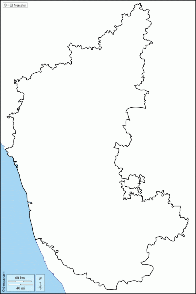 Karnataka Free Map Free Blank Map Free Outline Map Free Base Map 