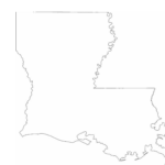 Louisiana State Outline Map Free Download